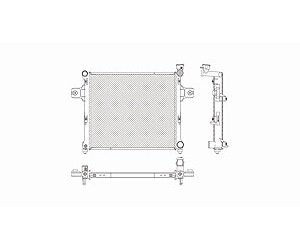 RADIATOR 1 ROW W/ OR W/O AIR/HDC 5.7L OR W/6.1L V8 GRAND CHEROKEE 05-09 CO MMANDER 06-09