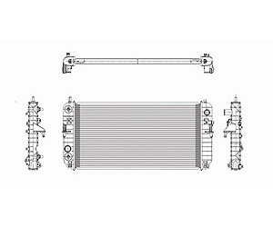 RAD 1 ROW W/ OR W/O AIR/HDC 4.6L V8 W/TOC LUCERNE/CADILLAC DTS 06-11