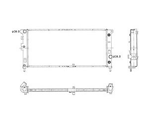 RADIATOR 1 ROW W/ OR W/O HDC/AIR 3.9L UPLANDER/MONTANA SV6 06-09 TERRAZA/R ELAY STANDARD DUTY 06-07