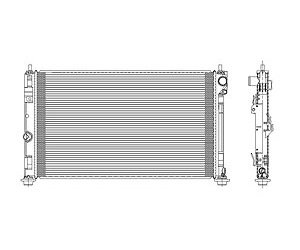 RADIATOR 1 ROW W/ OR W/O AIR CALIBER 07-09 EXC SRT-4 PATRIOT 07-09 SEBRIN G 07-10 AVENGER 07-10