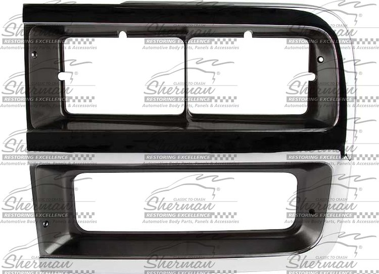 LH H.L. DOOR CHR/DK ARG W/ DUAL RECT H.L. CHEVY VAN 92-96