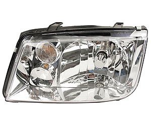 LH H.L. ASSY COMBINATION TYPE W/ AMBER BULB/CLEAR TURN SIGNAL LENS W/O FOG LAMP JETTA 99-LATE 02