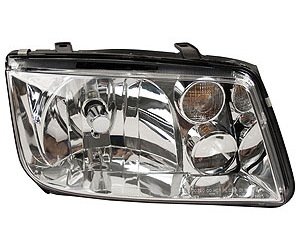 RH H.L. ASSY COMBINATION TYPE W/ AMBER BULB/CLEAR TURN SIGNAL LENS W/O FOG LAMP JETTA 99-LATE 02