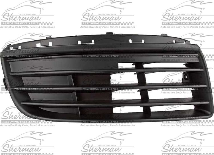 RH FT BUMPER OUTR GRILLE MAT BLK W/O FOG LAMP HOLE JETTA SDN GEN5 05-10