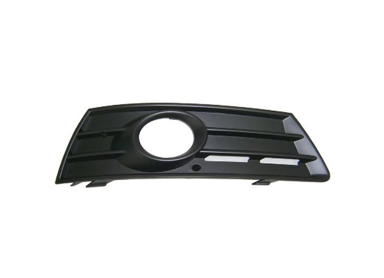 LH FT BMPR GRILLE P BLK W/FOG HOLE LWR PASSAT CC 09-11