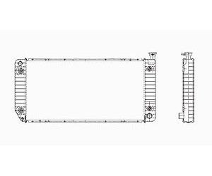 RADIATOR 1 ROW W/ OR W/O AIR W/ EOC 34 IN. CORE CHEVY/GMC C/K P/U 5.0/5.7 V 8 98-99 BLAZER/TAHOE/YUK
