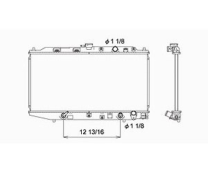 RADIATOR 1 ROW W/ OR W/O AIR W/ 1.5/1.6L ENGINE CIVIC 88-91