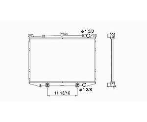 RADIATOR 2 ROW W/ OR W/O AIR 2.4/3.0 NISSAN P/U 86-97 PATHFINDER 87-95