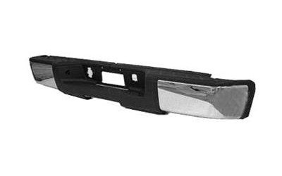 RR STEP BUMPER ASSY CHR W/ PADS BRKTS SILVERADO/SIERRA 1500 W/O SENSORS 07- 11 - USA CHR