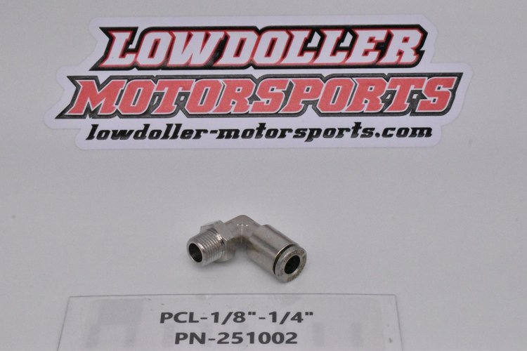 251002 Push Lock Fitting, 1/8 in.-1/4 in., 90-deg Elbow