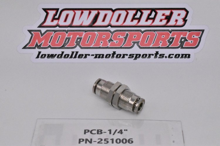 251006 Bulkhead Push Lock Fitting, 1/4 in.