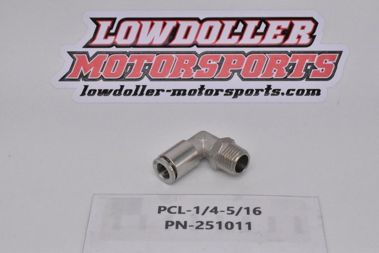 251011 Push Lock Fitting, 1/4 in.-5/16 in., Elbow