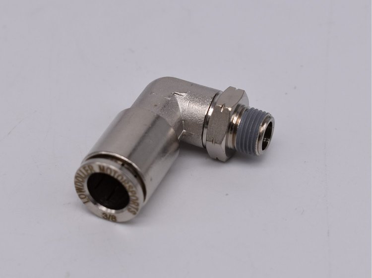 251030 Push Lock Fitting, 1/8 in. NPT to 3/8 in. Tubing, 90-deg Elbow