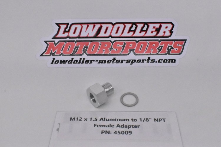 45009 Pressure Sensor Adapter, M12 x 1.5 Male to 1/8 in. NPT Female