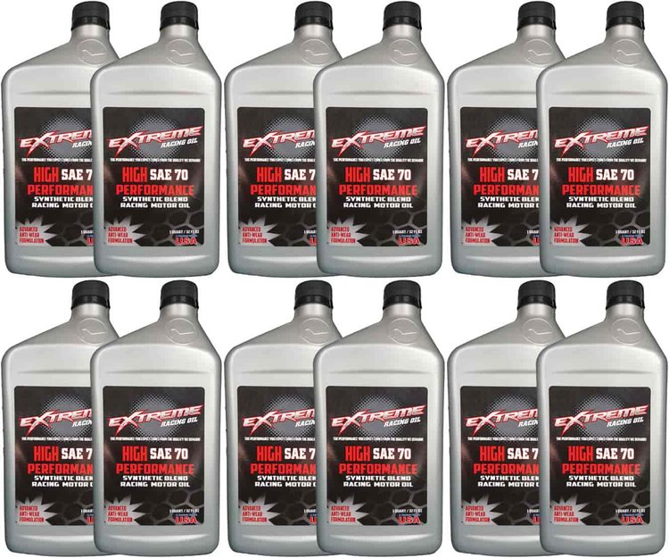 SAE-70 High-Performance Synthetic-Blend Racing Oil - 1-Case