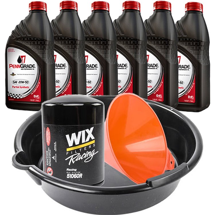 Partial Synthetic Motor Oil Change Kit 1958-93 Chevy/GM V8 Includes: