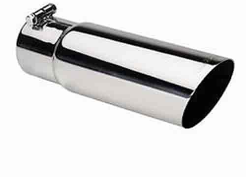 Stainless Steel Slash Cut Exhaust Tip Inlet: 2.5"