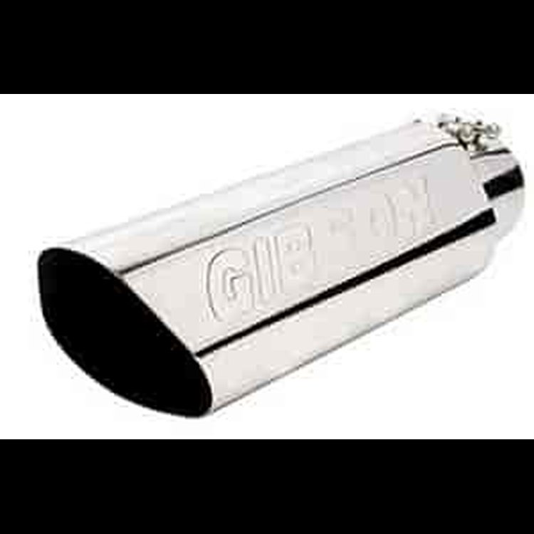 Stainless Polished Exhaust Tip Triangle Tri-Flow