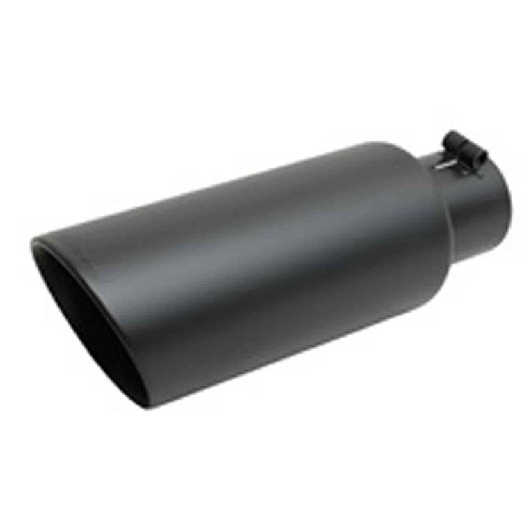 Black Ceramic Double Walled Angle Exhaust Tip