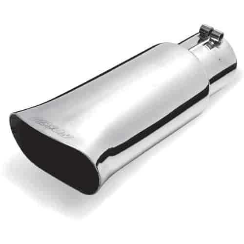 Stainless Steel Rectangular Exhaust Tip Inlet: 2.5"