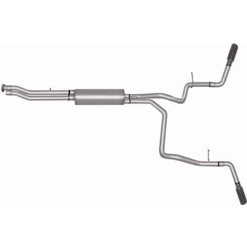 Dual Extreme Aluminized Cat-Back Exhaust 02-06 Cadillac Escalade EXT