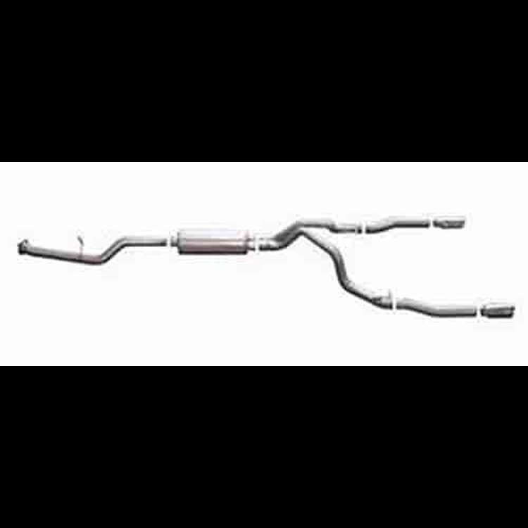 Split Rear Cat-Back Exhaust 07-10 GM Silverado/Sierra 2500HD/3500