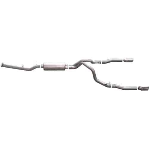 Split Rear Cat-Back Exhaust 07-10 GM Silverado/Sierra 2500HD/3500