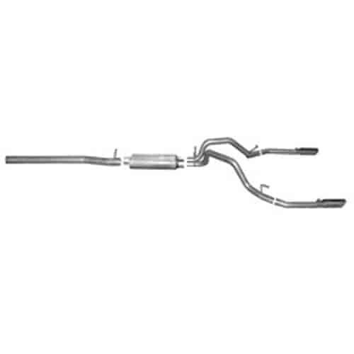 Split Rear Cat-Back Exhaust 2015-16 GMC Yukon XL Denali