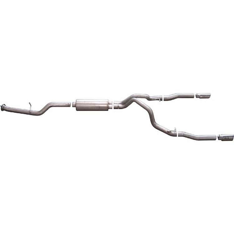 Split Rear Cat-Back Exhaust 07-10 GM Silverado/Sierra 2500HD/3500