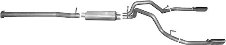Split Rear Cat-Back Exhaust 2014-2017 Chevrolet Silverado/GMC Sierra 1500