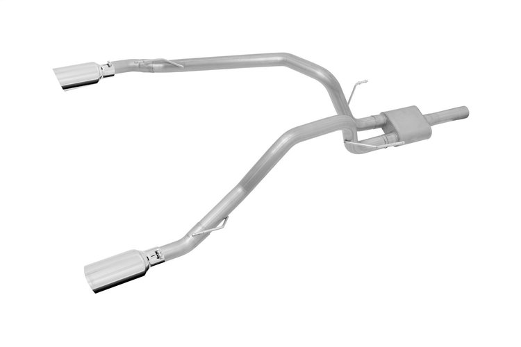 66569 Cat-Back Dual Split Exhaust System; Stainless