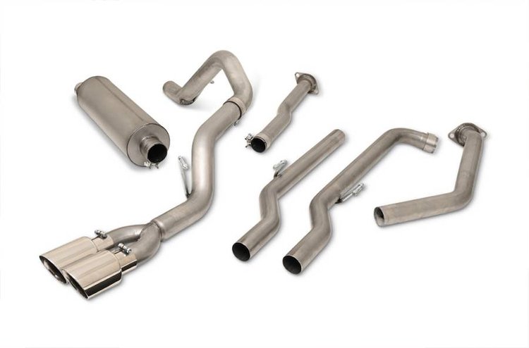 67105 Dual Sport Cat-Back Exhaust System Fits Select Toyota Tundra 3.5L-T V6 [Polished Tips]