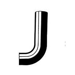 Molded Radiator Hose Centerline Length - 8.5"