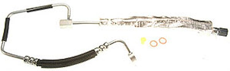 Power Steering Pressure Line Assembly 16mm Banjo x 16mm Female SAE x 47-1/2" w/ Switch Port