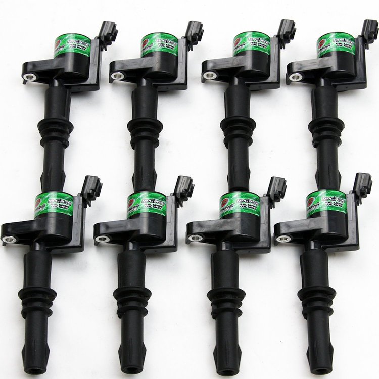 25-3001MPG Coil-On-Plug Coil Pack And Connecter Kit, Ford 4.6/5.4L 3V, w/MPG Coil Packs, 0 Ohms Resistance, 35000 Volts, Set Of