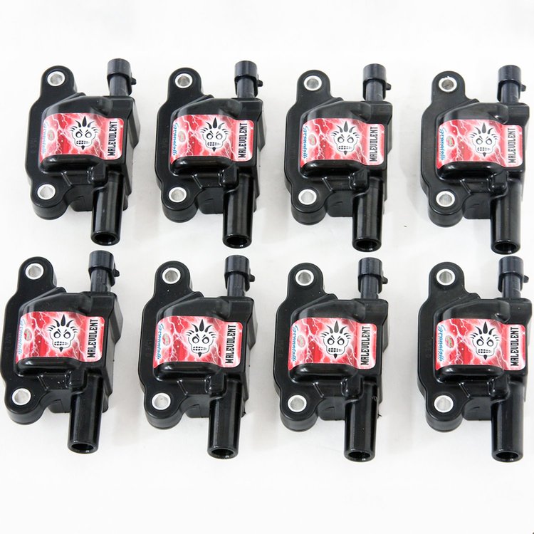28-0513-CPM Malevolent Coil Packs, GM LS, Black Body, 85000 Volts, Set Of 8