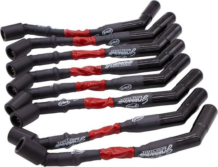 28-1545-CBR 0 Ohm High-Performance Spark Plug Wires for GM LS and LT Engines [10 in., Red]