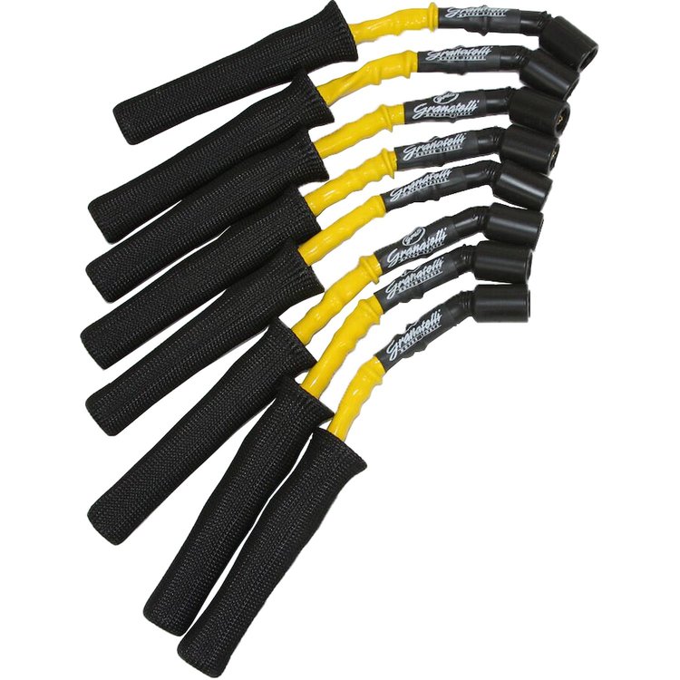 28-1545HTYB Coil-Near-Plug Ignition Wire Connector Kit, GM LS/LT, w/Yellow High Temp Silicone Jacketing / Black Fire Sleeve, 0
