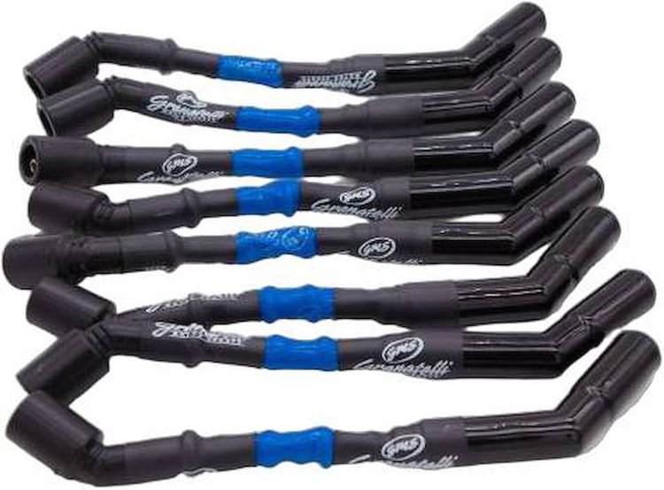 28-1629-CBBL 0 Ohm High-Performance Spark Plug Wires for GM LS and LT Engines [12 in., Blue]