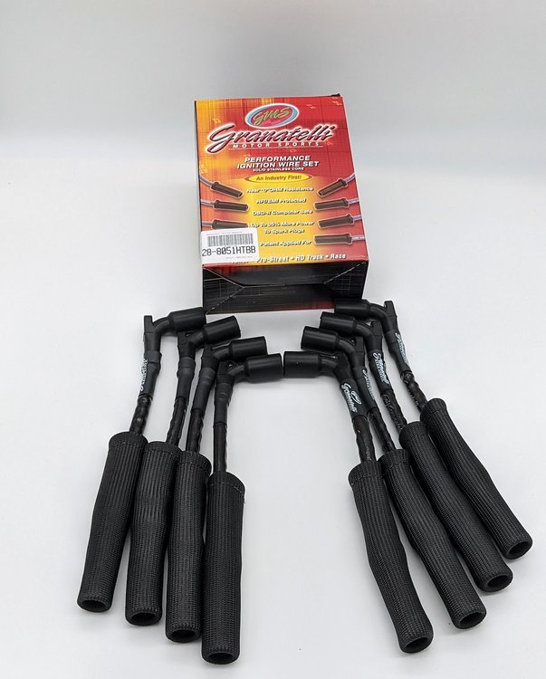 28-8051HTBB Coil-Near-Plug Ignition Wire Connector Kit, GM LT2 6.2L, w/Black High Temp Silicone Jacketing and Black Fire Sleeve
