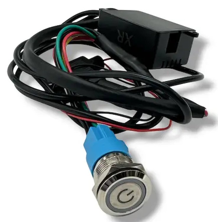303512CHR Billet Illuminated Exhaust Cutout Push Button Switch [Chrome]