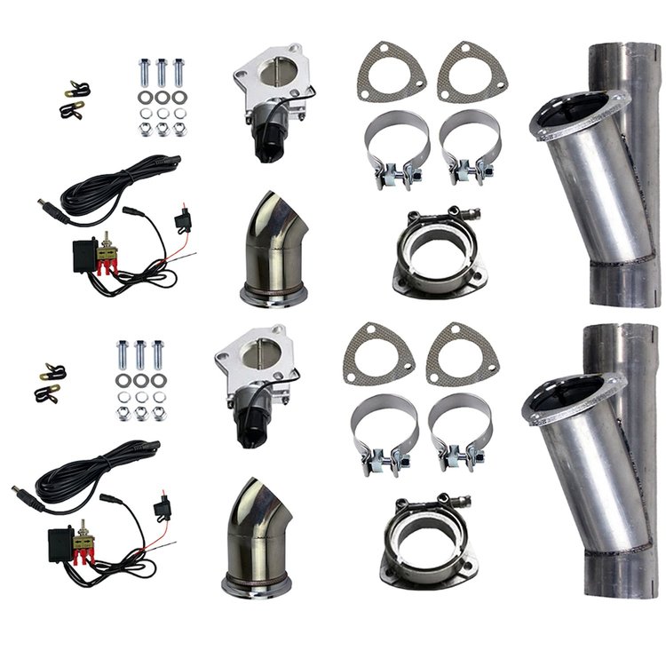 303530D Electronic Aluminized Mild Steel Exhaust Cutout System for 3 in. Dual Exhaust (Slip-Fit)