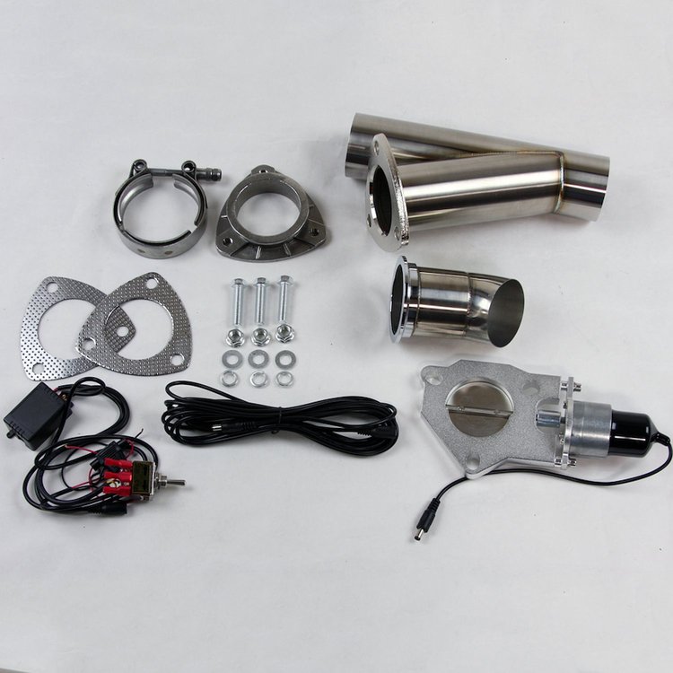 307525 Electronic Exhaust Cutout Kit, 2.5 in. (63 mm), Stainless Steel