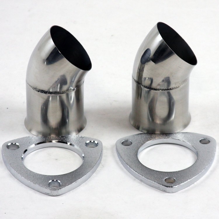 307530-2 Turn Down, 3.0 in. 76 mm., w/3-Bolt Flange And Gasket, Set Of 2