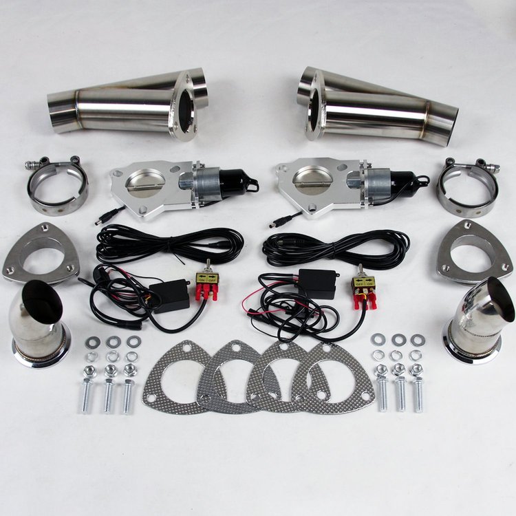 307540K Electronic Stainless Steel Exhaust Cutout System for 4 in. Dual Exhaust (Weld-In)