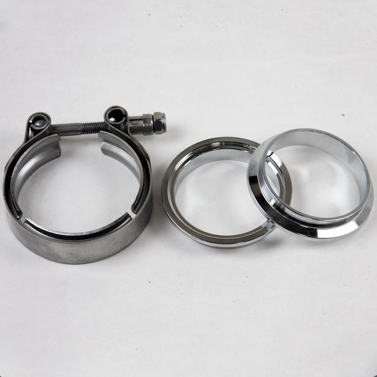 308530-1M Mating Male To Female Interlocking Flanges, 3.0 in. 76 mm, Male To Female Interlocking w/V-Band Clamp, Mild Steel