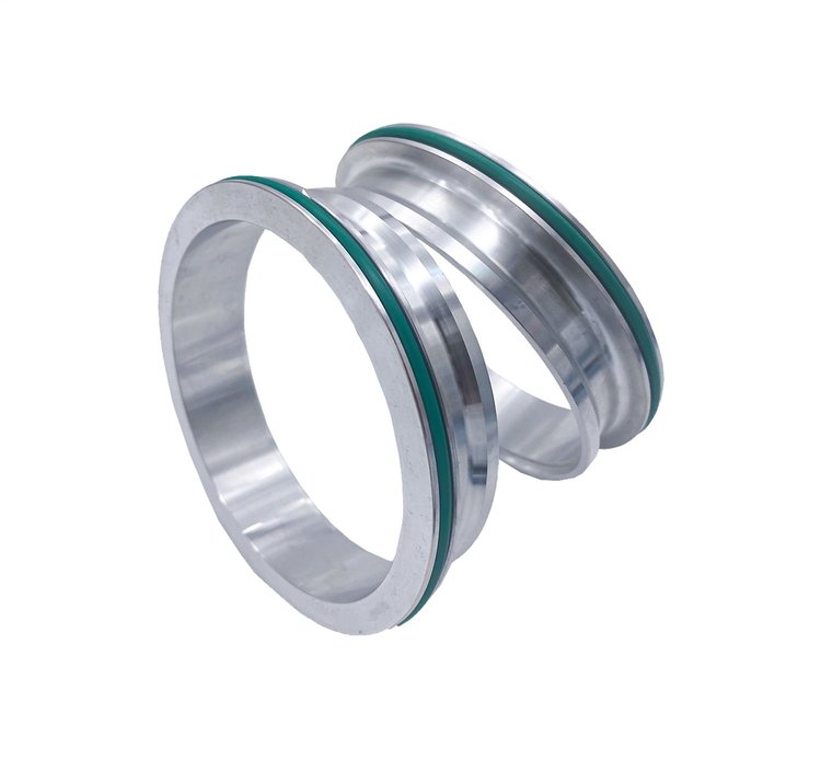 318535F HD Clamp, Dual Seal Clamp, 3.5 in.Weld On Ferrule Set, Aluminum