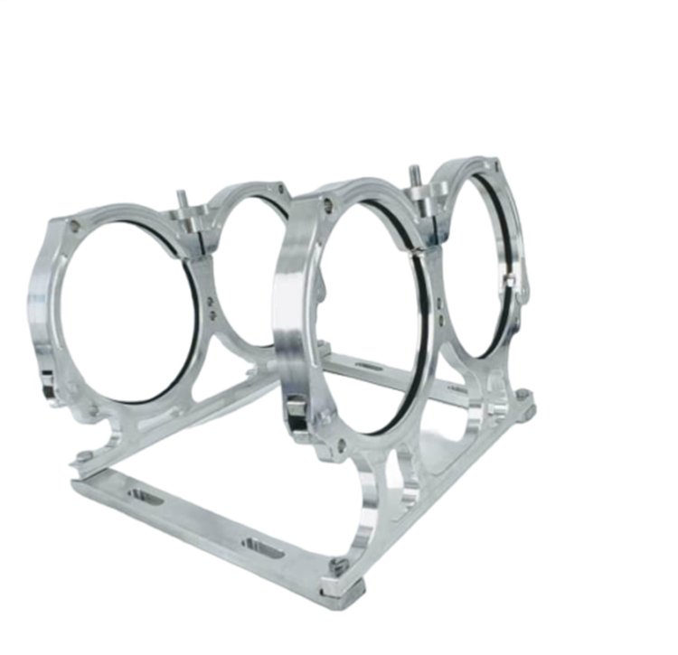 451011 Aluminum Nitrous Bottle Bracket, Aluminum Nitrous, Fits Dual 10/15 lb. and 12 lb. Composite Bottles