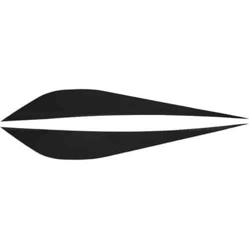 Matte Black Fiber Fangs Decal Kit 2014 C7 Corvette