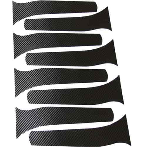 Black Carbon Fiber Intake Runner Decal Kit 2014 C7 Corvette